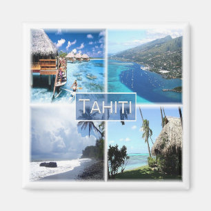 Imán zPF003 TAHITI, Polinesia Francesa, Oceanía, Nevera