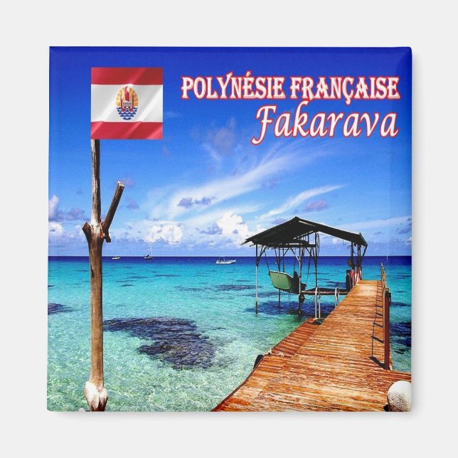 Imán zPF011 FAKARAVA, Polinesia Francesa, Oceanía, Frig (Frente)