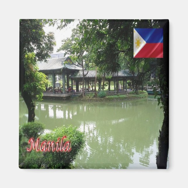 Imán zPH007 Jardín chino de MANILA Fridge Filipinas (Frente)