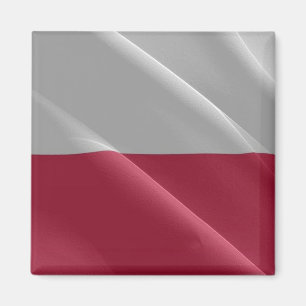 Imán zPL002 POLACO ondeando FLAG POLAND, Europa, Fridge