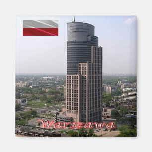 Imán zPL012 WARSAW Trade Tower, Polonia, Europa, Fridge