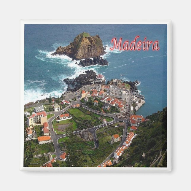 Imán zPT013 MADEIRA Port Moniz, Portugal Europa, Fridge (Frente)