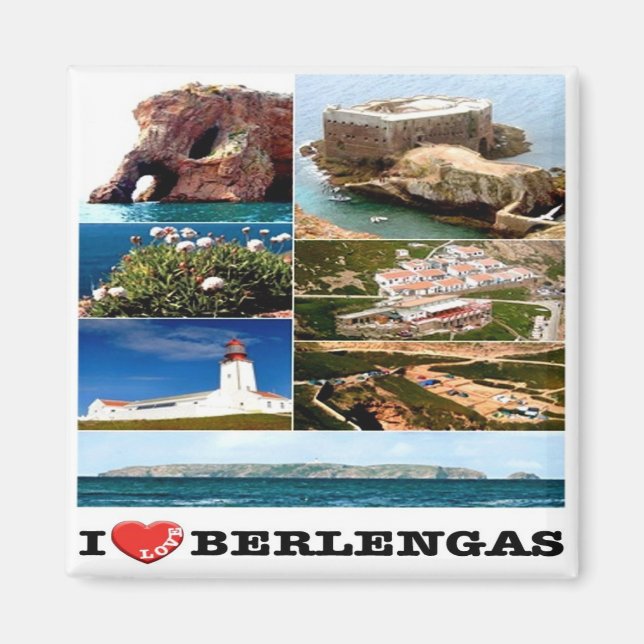 Imán zPT024 BRAGA "I Love", Portugal, Europa, Fridge (Frente)