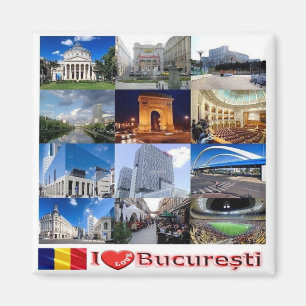 Imán zRO008 BUCHAREST "I Love", Rumania, Europa, Fridge