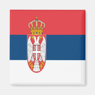 Imán zRS001 BANDERA SERBIA SERBIA, Europa, Nevera