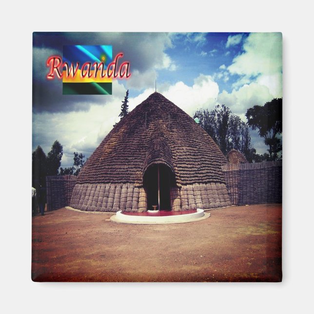 Imán zRW008 RWANDA, Nyanza Mwami Palace, África, Fridge (Frente)