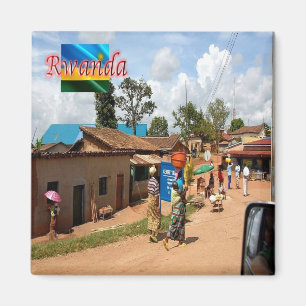 Imán zRW009 RWANDA, Kigali, Butare, África, Fridge