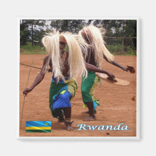 Imán zRW010 RWANDA, bailarinas ruandesas tradicionales,