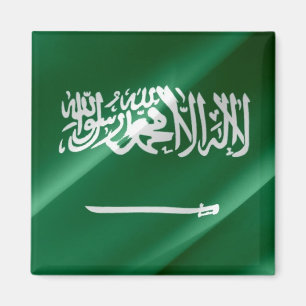 Imán zSA002 ondeando la BANDERA saudita Arabia Saudita,