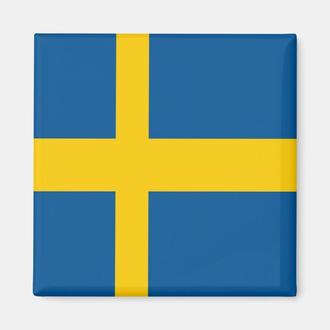 Imán zSE001 BANDERA SUECIA, Fridge (Frente)