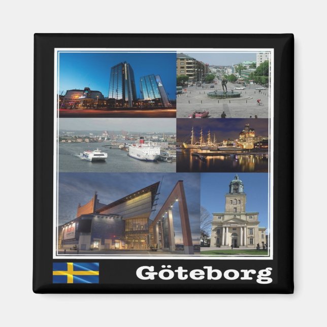 Imán zSE004 GOTHENBURG, Suecia, Europa, Fridge (Frente)
