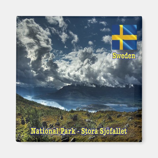 Imán zSE005 STORA Parque nacional SJÖFALLET Suecia Frid (Frente)