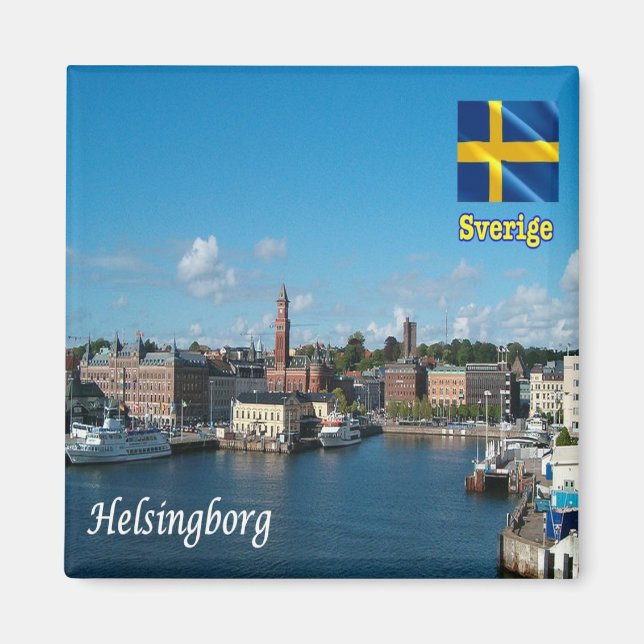 Imán zSE015 HELSINGGORG, Suecia, Europa, Fridge (Frente)