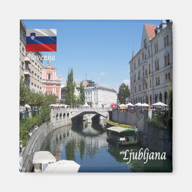 Imán zSI010 Centro LJUBLJANA, Eslovenia, Europa, Fridge (Frente)