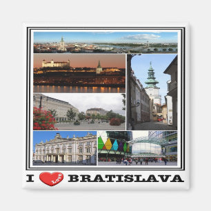 Imán zSK012 BRATISLAVA "I LOVE", Eslovaquia, Fridge