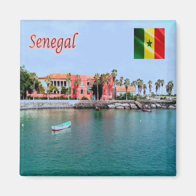 Imán zSN008 SENEGAL, isla portuaria de Gorée, Fridge (Frente)