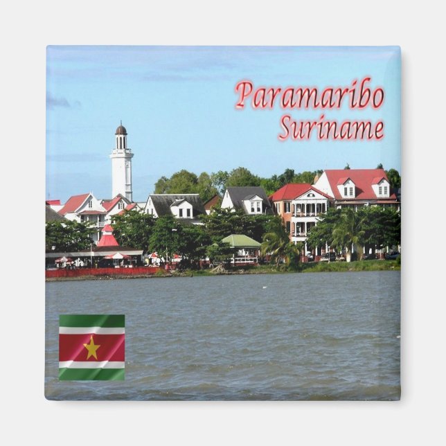 Imán zSR006 PARAMARIBO, Surinam, América, Fridge (Frente)