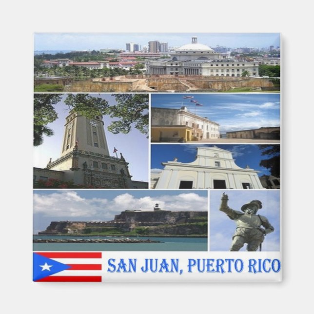 Imán zSR019 PUERTO RICO, Mosaic, San Juan, Fridge (Frente)