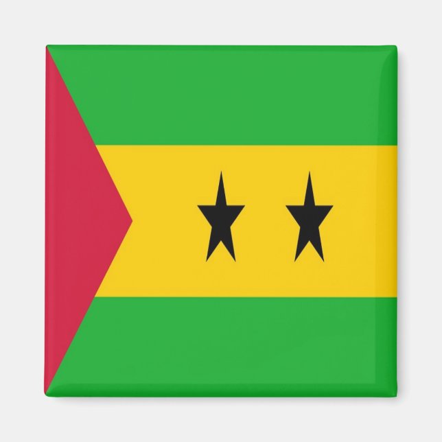 Imán ZST001 SAO TOMÈ y PRINCIPE, Bandera, África, (Frente)