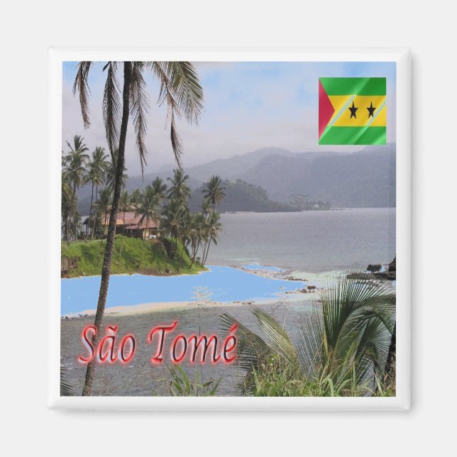 Imán zST003 SAO TOME', Panorama, África, Fridge (Frente)