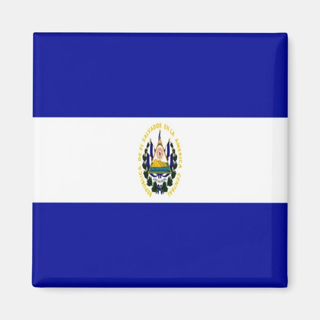 Imán zSV001 EL SALVADOR, Bandera, América, Fridge (Frente)