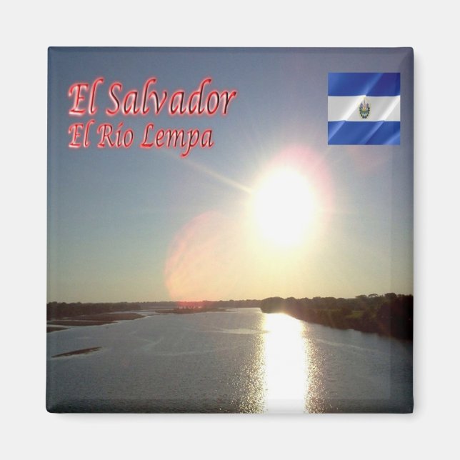 Imán zSV009 EL SALVADOR, El Río Lempa, Fridge (Frente)