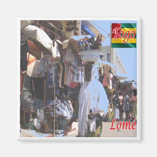 Imán zTG004 LOME' Togo, África, Fridge (Frente)