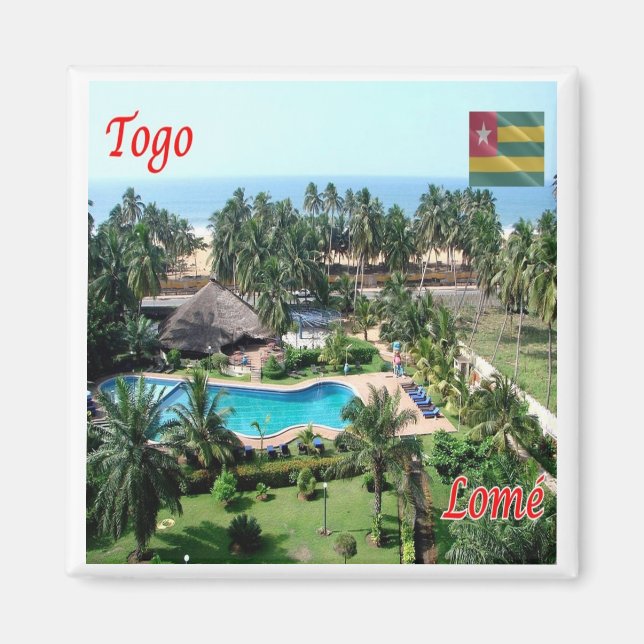 Imán zTG006 LOME' Togo, África, Fridge (Frente)