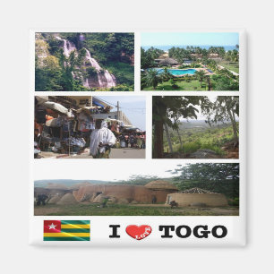 Imán zTG009 TOGO I Love, Mosaic, Africa, Fridge