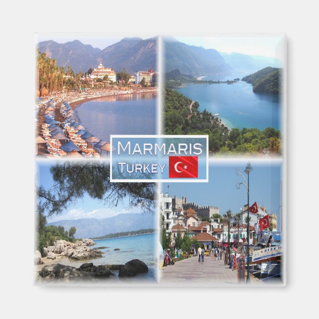 Imán zTR003 MARMARIS, Turquía, Europa, Fridge (Frente)