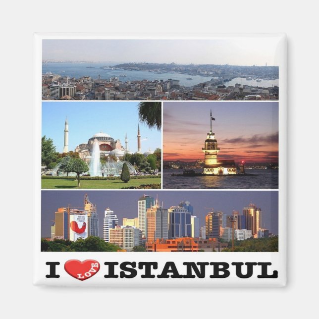 Imán zTR011 ESTAMBUL "I LOVE", Turquía, Europa, Fridge (Frente)