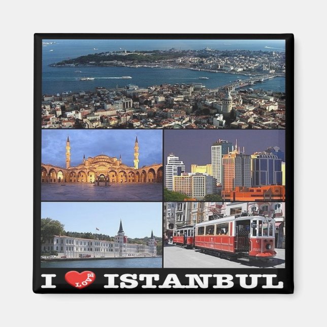 Imán zTR012 ESTAMBUL "I LOVE", Turquía, Europa, Fridge (Frente)