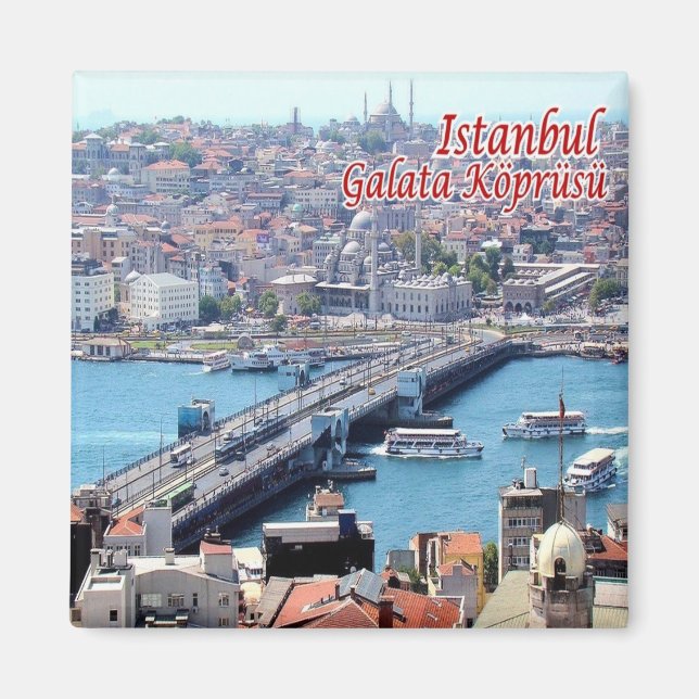 Imán zTR016 PUENTE GALATA ESTAMBUL, Turquía, Fridge (Frente)
