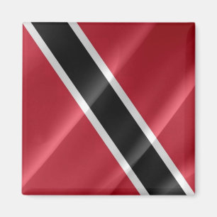 Imán zTT002 TRINIDAD Y TOBAGO, Bandera ondulante, Frigo