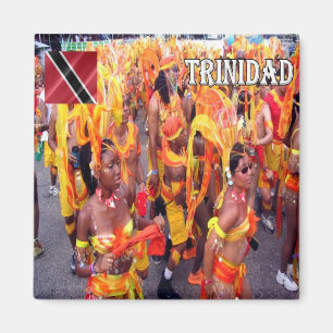 Imán zTT006 TRINIDAD, Trinidad Tobago, carnaval, nevera