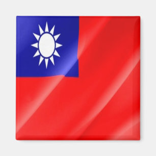 Imán zTW002 Bandera onduladora TAIWANESA, Taiwan Formos