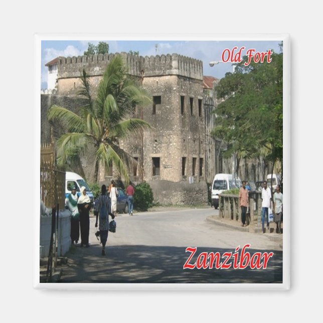Imán zTZ009 ZANZIBAR, Old Fort, Tanzania, África, Fridg (Frente)
