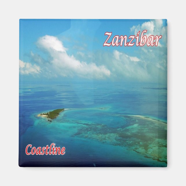 Imán zTZ018 ZANZIBAR, Costa, Tanzania, África, Fridge (Frente)