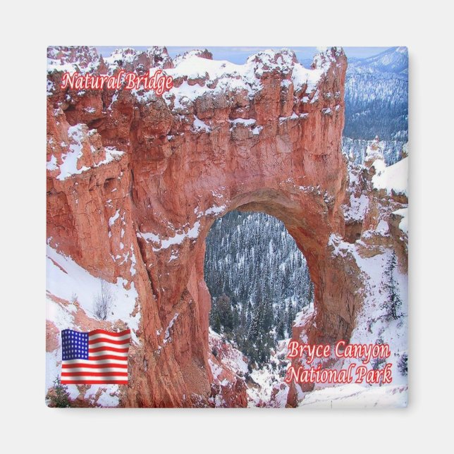 Imán zU154 BRYCE CANYON, Puente Natural, Utah, Fridge (Frente)