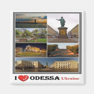 Imán ZUA003 ODESSA I LOVE, Ucrania, Europa, Mamáes frig