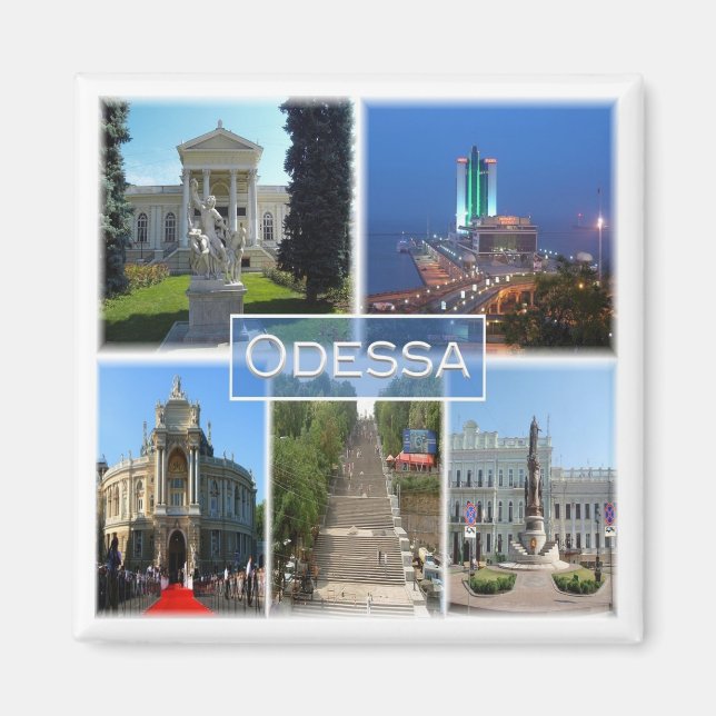 Imán ZUA004 ODESSA, Ucrania, Europa, Fridge (Frente)