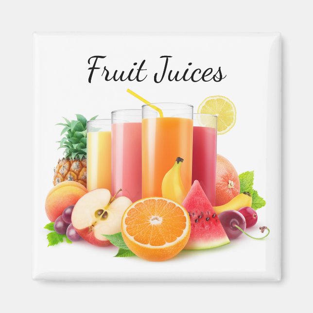 Imán Zumos de fruta frescos (Frente)