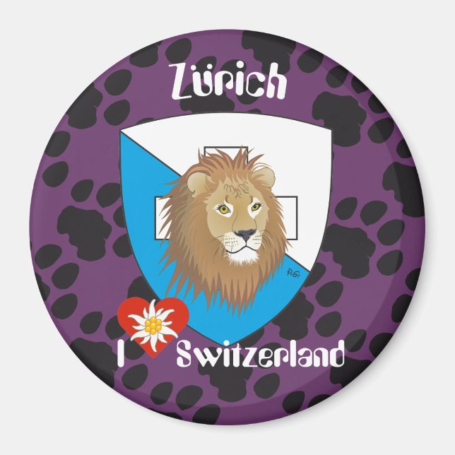 Imán Zürich Schweiz Suiza Magnet (Frente)