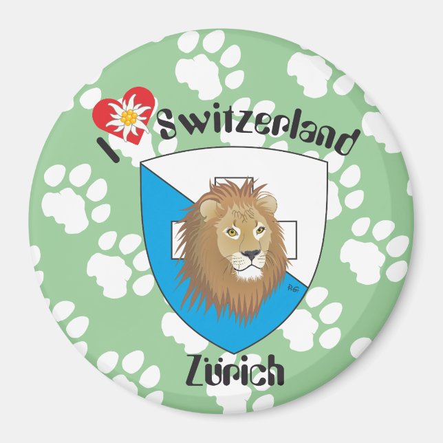 Imán Zürich Schweiz Suiza Magnet (Frente)