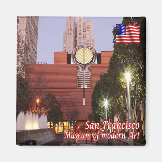 Imán zUS013 SAN FRANCISCO, Museo de Arte, Fridge Magnet (Frente)