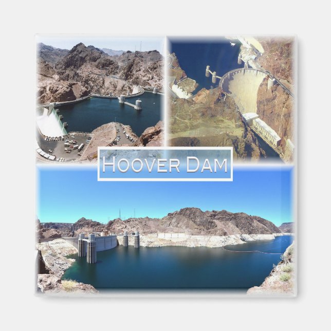 Imán zUS015 HOOVER DAM, Mosaic, Lake Meid, Fridge (Frente)
