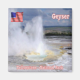 Imán zUS123 YELLOWSTONE N.P. Geyser, América, Fridge