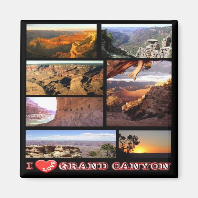 Imán zUS148 GRAND CANYON I Love, Mosaic, Arizona, Fridg (Frente)