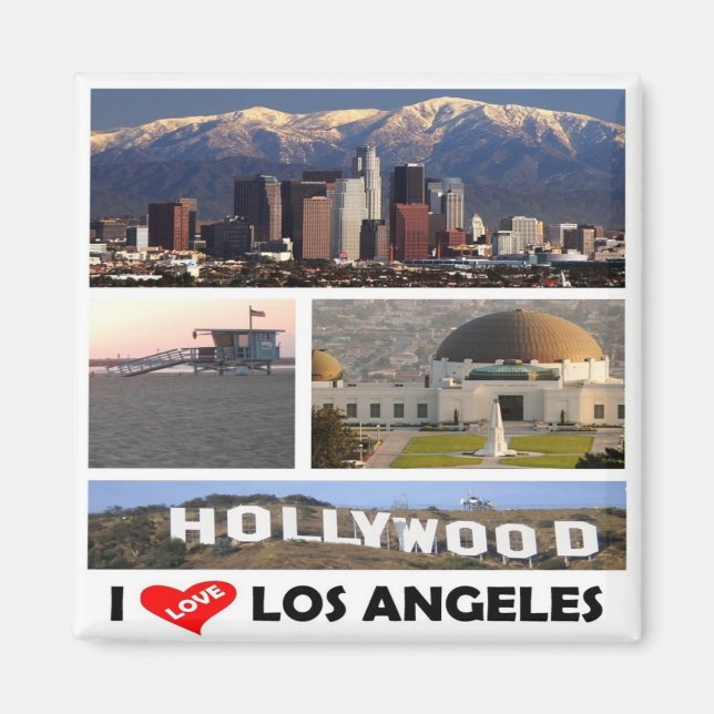 Imán zUS169 LOS ANGELES I Love, Mosaic, Fridge (Frente)