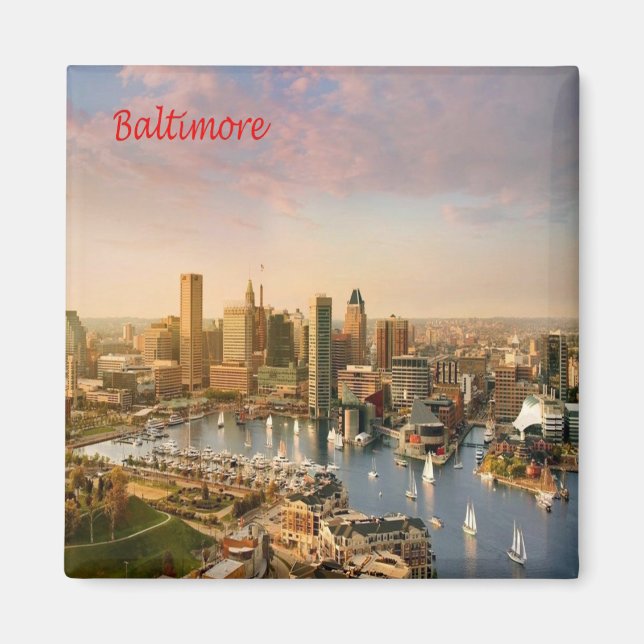 Imán zUS183 BALTIMORE, Maryland, América, Fridge (Frente)